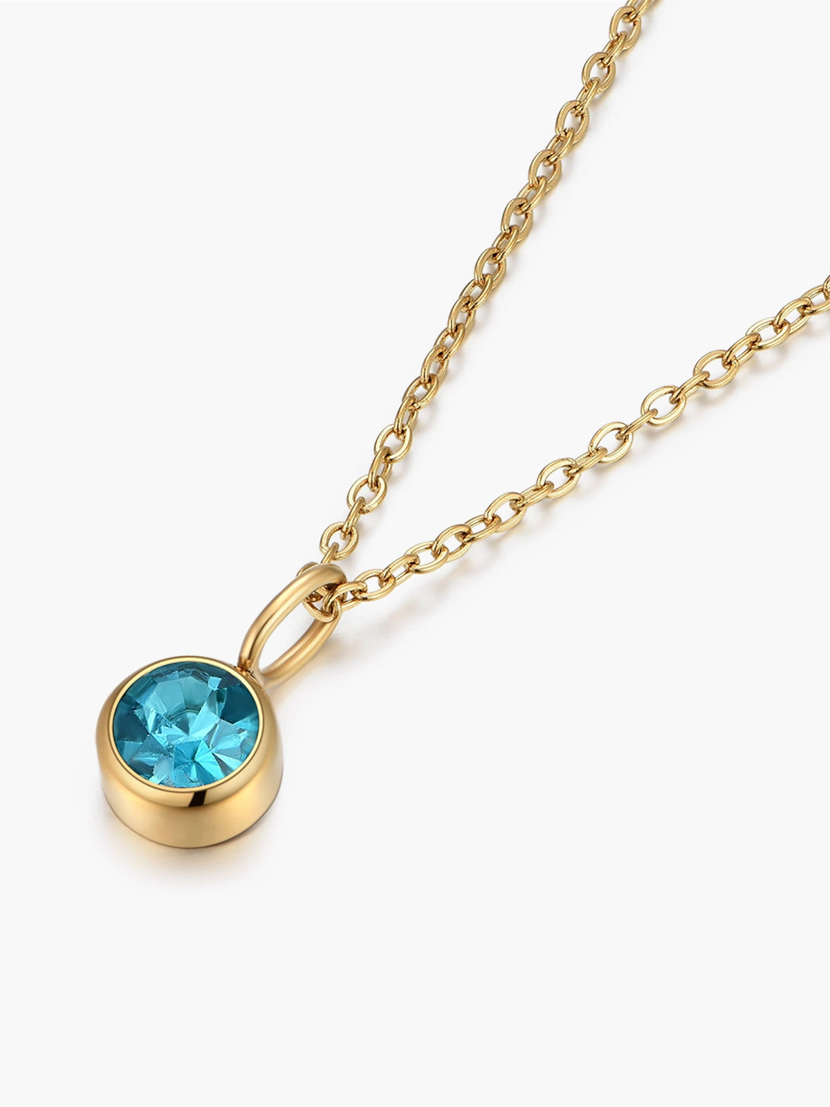 18K Vergulde Ketting | Geboortesteen
