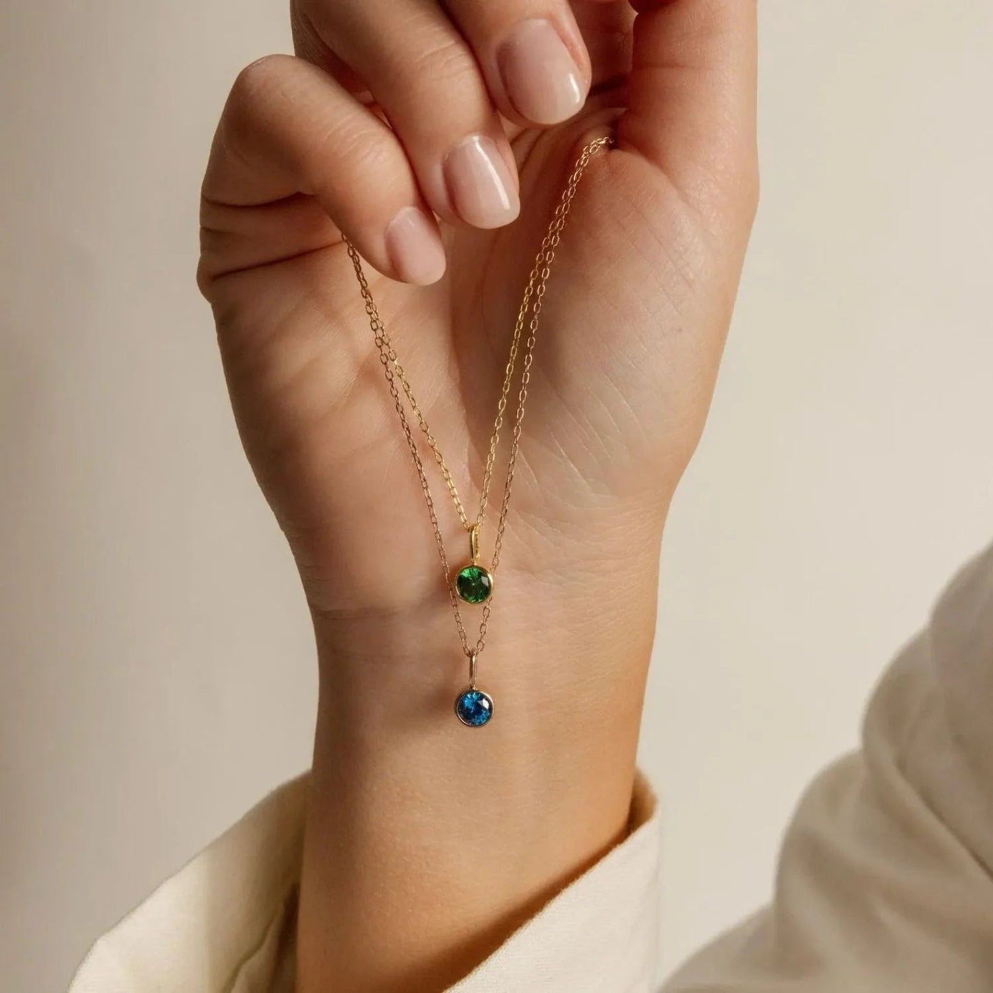 18K Vergulde Ketting | Geboortesteen