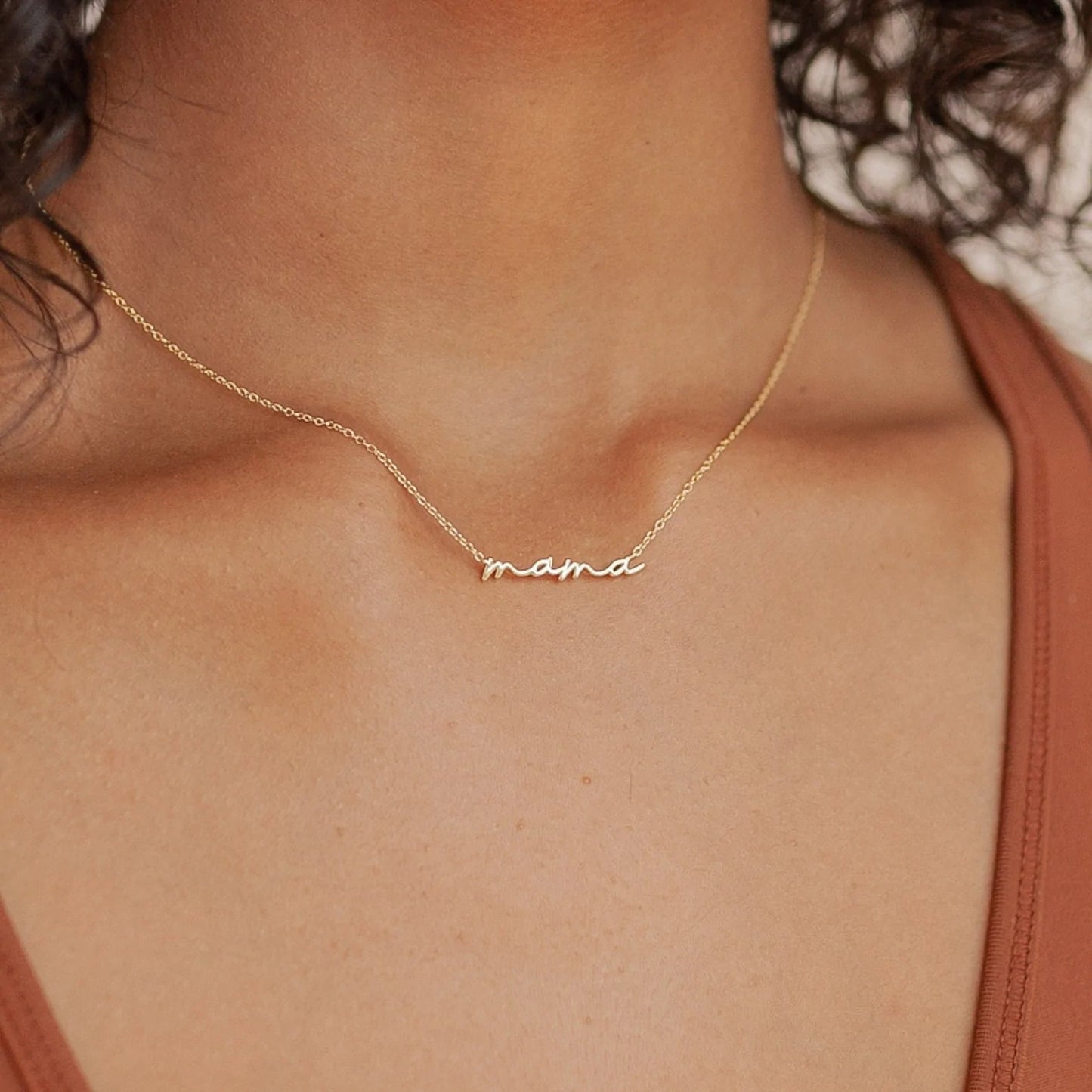 18K Vergulde 'MAMA' Ketting