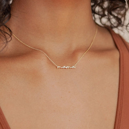 18K Vergulde 'MAMA' Ketting
