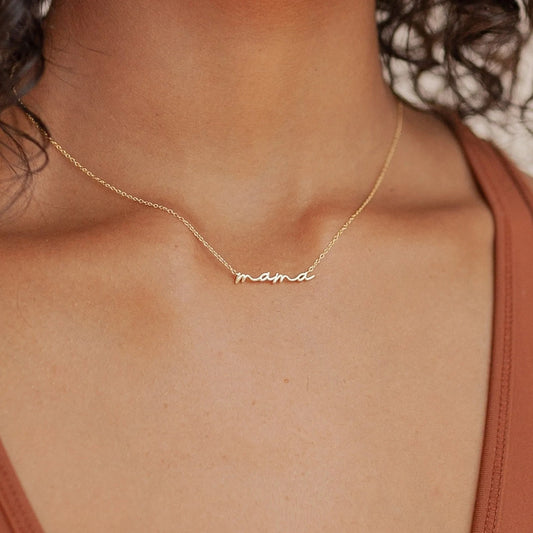 18K Vergulde 'MAMA' Ketting