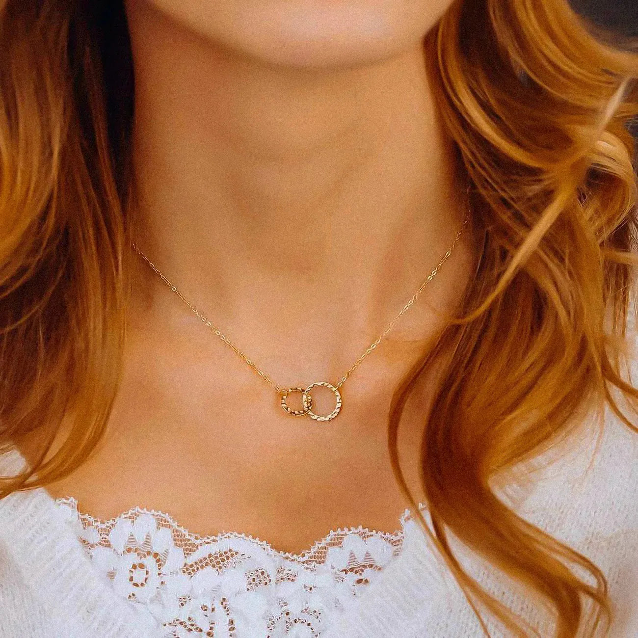 18K Vergulde 'Taylor Twins' Ketting