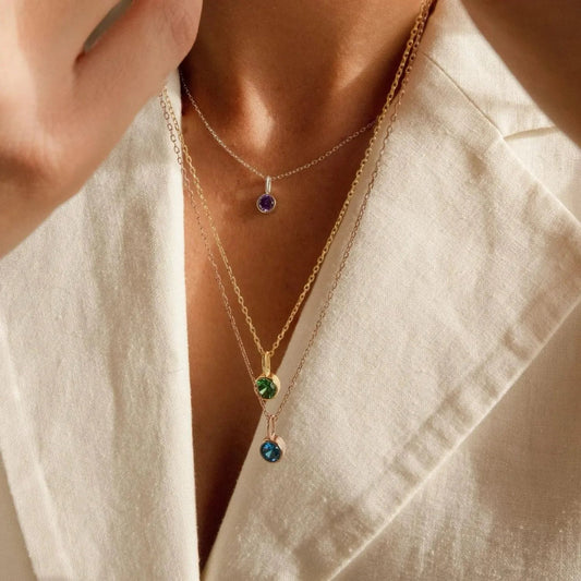 18K Vergulde Ketting | Geboortesteen