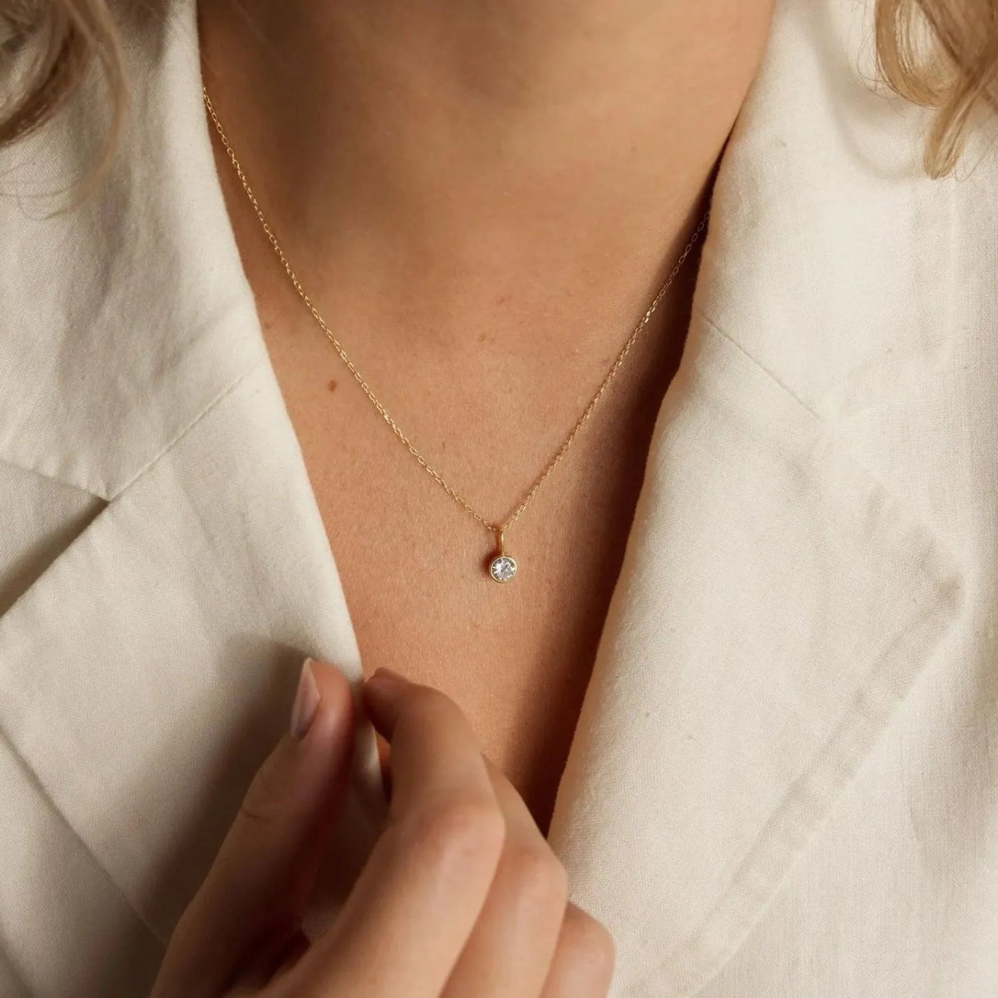 18K Vergulde Ketting | Geboortesteen