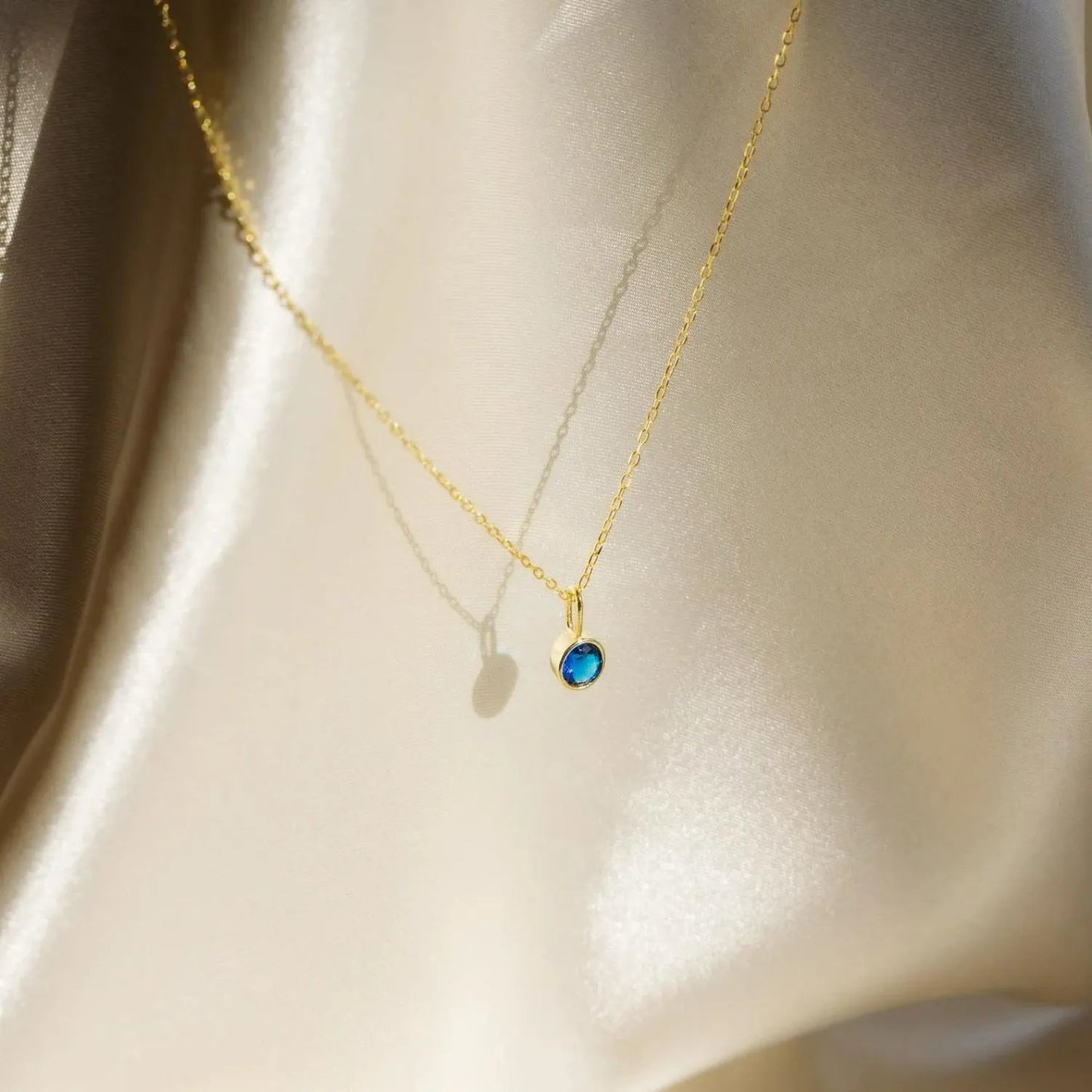 18K Vergulde Ketting | Geboortesteen