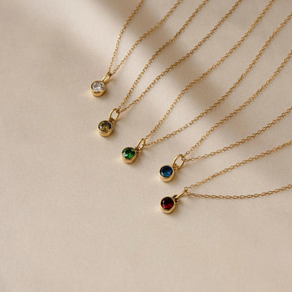 18K Vergulde Ketting | Geboortesteen