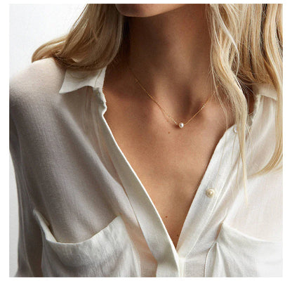 18K Vergulde 'Fiona' Parel-Ketting