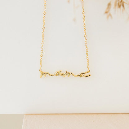 18K Vergulde 'MAMA' Ketting