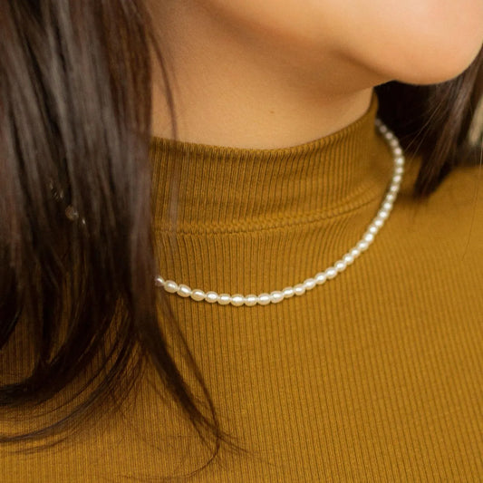 18K Vergulde Vergedete 'Perlina' Parel-Ketting