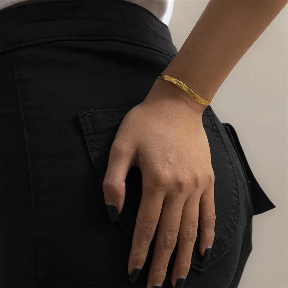 18K Vergulde Armband | Slange Pythona