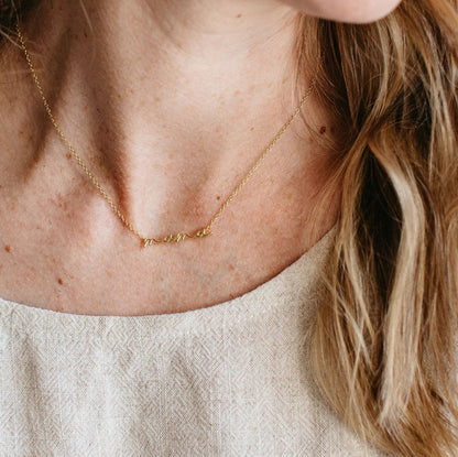 18K Vergulde 'MAMA' Ketting