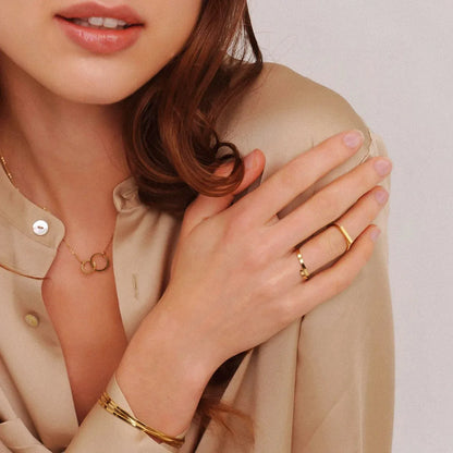 18K Vergulde 'Taylor Twins' Ketting