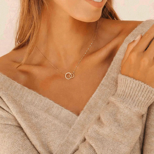 18K Vergulde 'Taylor Twins' Ketting