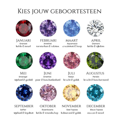 18K Vergulde Ketting | Geboortesteen