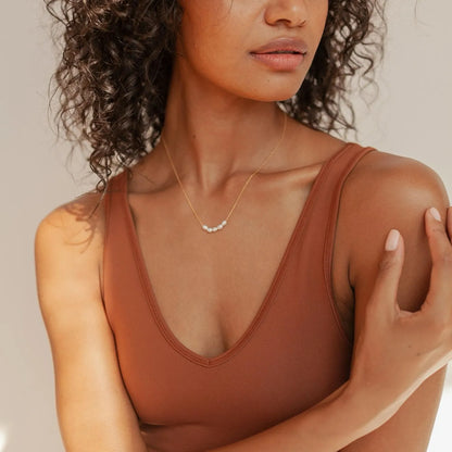 18K Vergulde 'Celia' Parel-Ketting