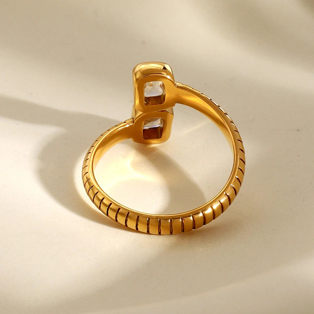 18K Vergulde Ring | Verstelbare Zirkonia