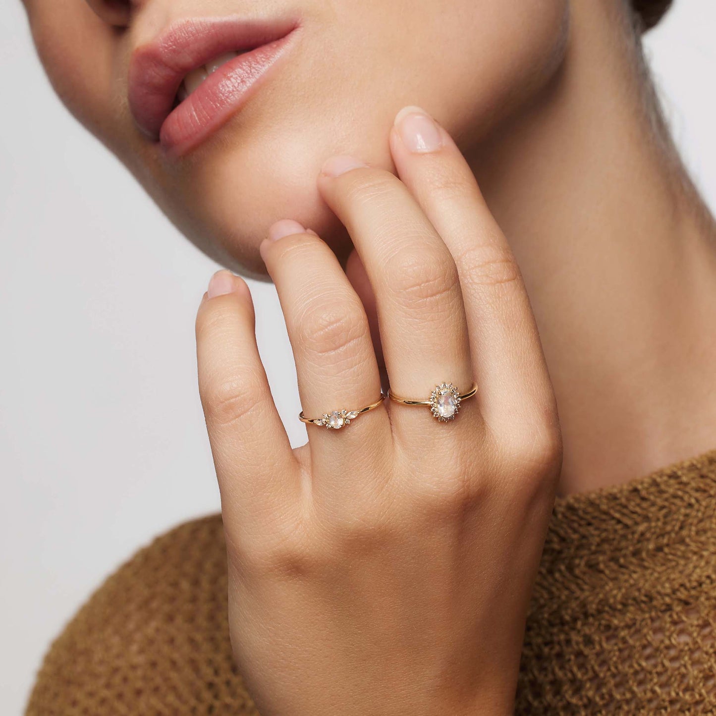 18K Vergulde Ring | Zirkonia