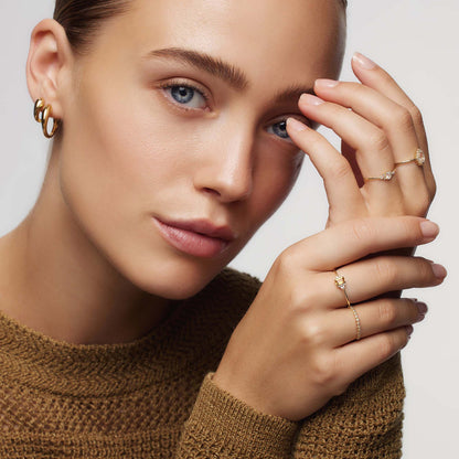 18K Vergulde Ring | Zirkonia