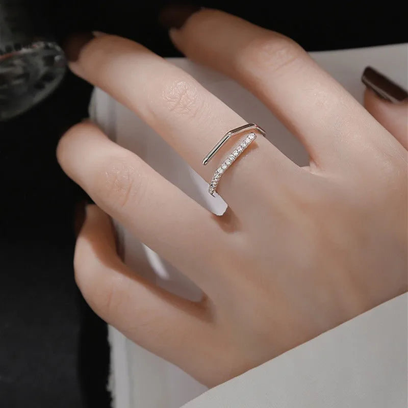 925S Vergulde Ring | Verstelbare Met Steentjes