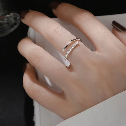 925S Vergulde Ring | Verstelbare Met Steentjes