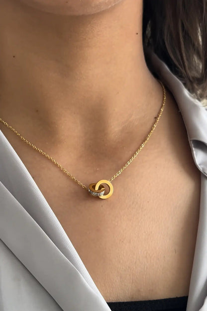 18-karaat Goud Verguld Luxe Set Oorbellen, Ketting, Armband