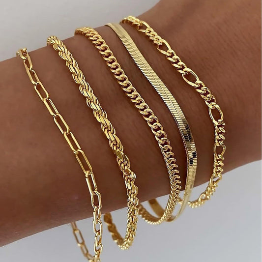 18K Vergulde Armbanden Set | Ellis Armband Set