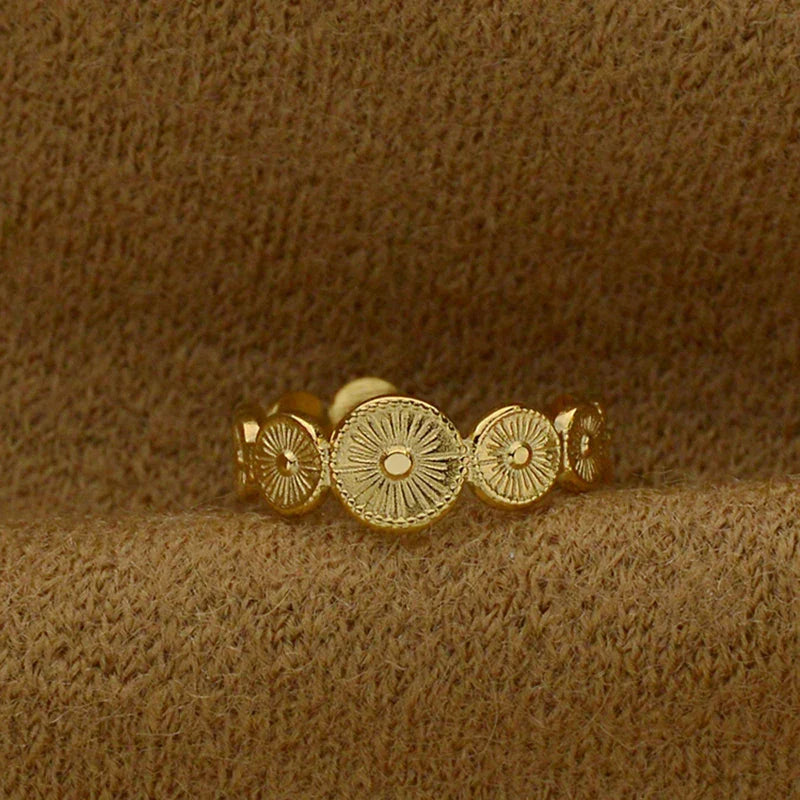 18-karaat Goud Vergulde Vintage-stijl Ring