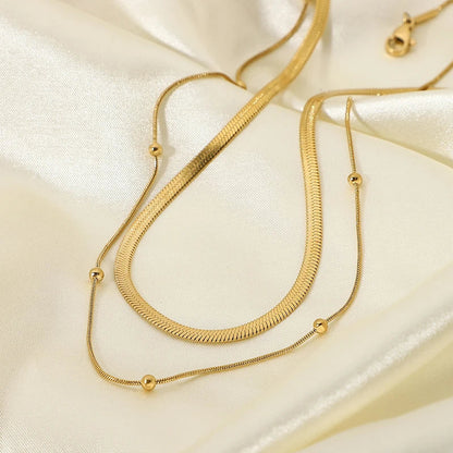 18K Vergulde Ketting | Tweelagige