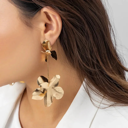 18K Vergulde Oorbellen | Bloemenhanger