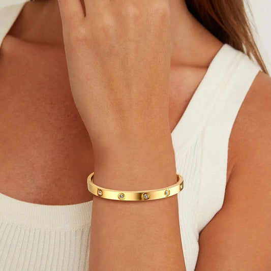 18K Vergulde Armband | Luxe met Zirkonia