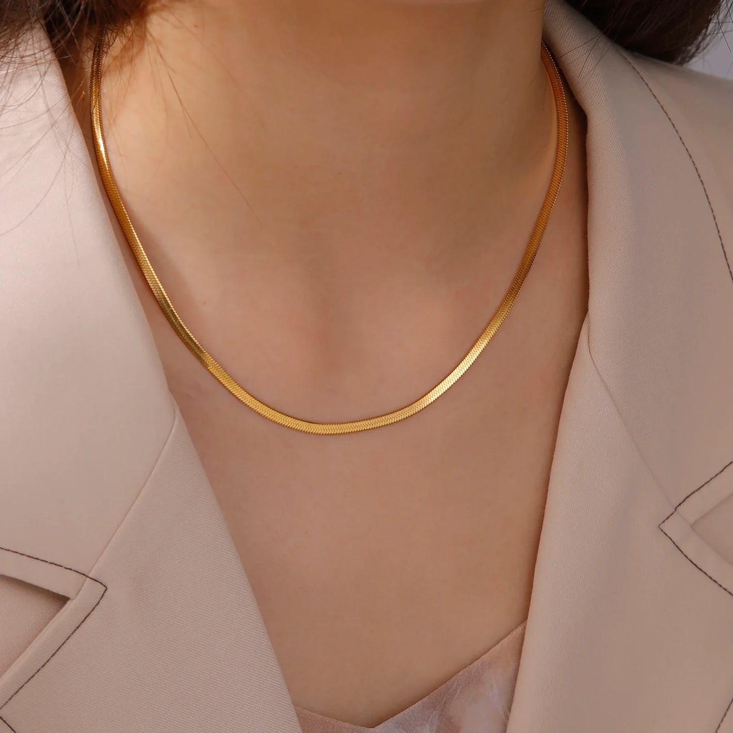 18K Vergulde Ketting | Choker In Verschillende Maten