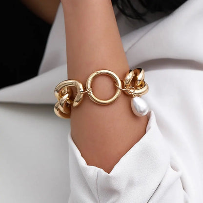 18K Vergulde Armband | Groot Parelstijl