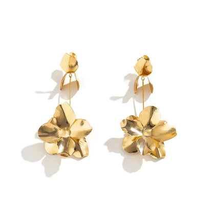 18K Vergulde Oorbellen | Bloemenhanger