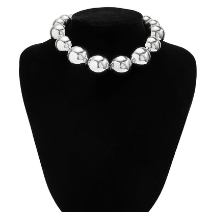 925 Sterling Zilver Vergulde Parelvormige Choker-ketting
