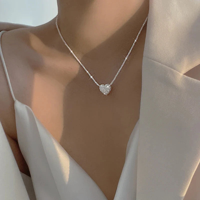 925 Sterling Vergulde Hartvorm Ketting