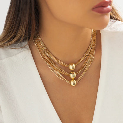 18K Vergulde Ketting | Drielagige