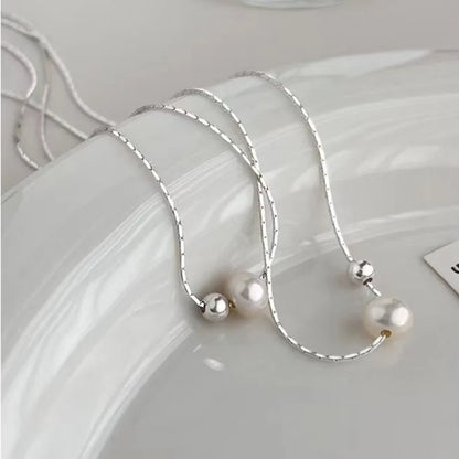 925 Sterling Zilver Vergulde Parelketting