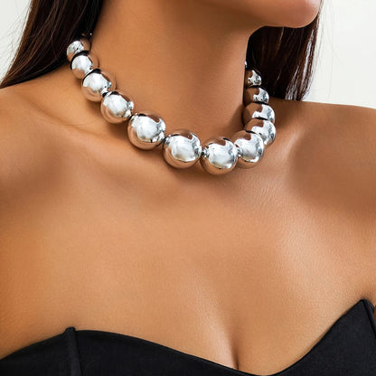 925 Sterling Zilver Vergulde Parelvormige Choker-ketting