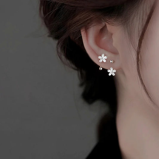 925 Sterling Zilver Kleine Bloemen Oorbellen