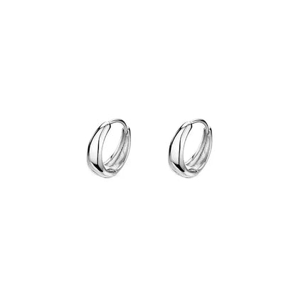 925 Sterling Zilver Vergulde Halve Druppel Oorbellen