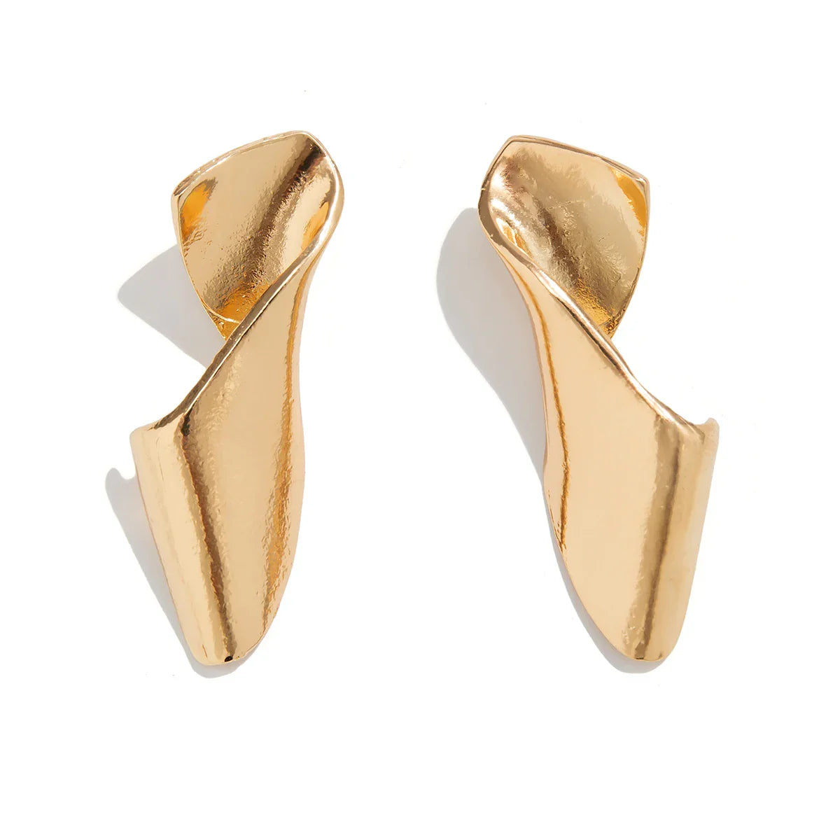 18K Vergulde Oorbellen | Vintage-stijl Gedraaide
