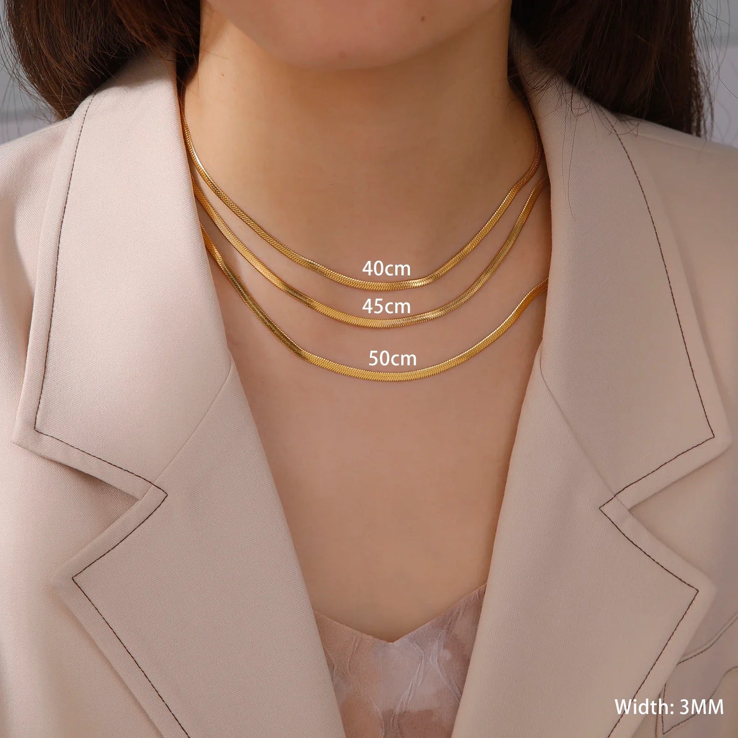 18K Vergulde Ketting | Choker In Verschillende Maten