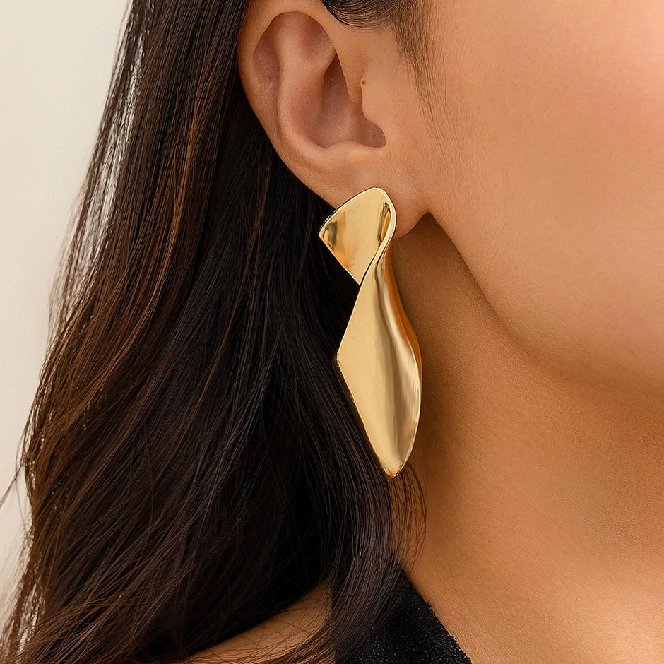 18K Vergulde Oorbellen | Vintage-stijl Gedraaide
