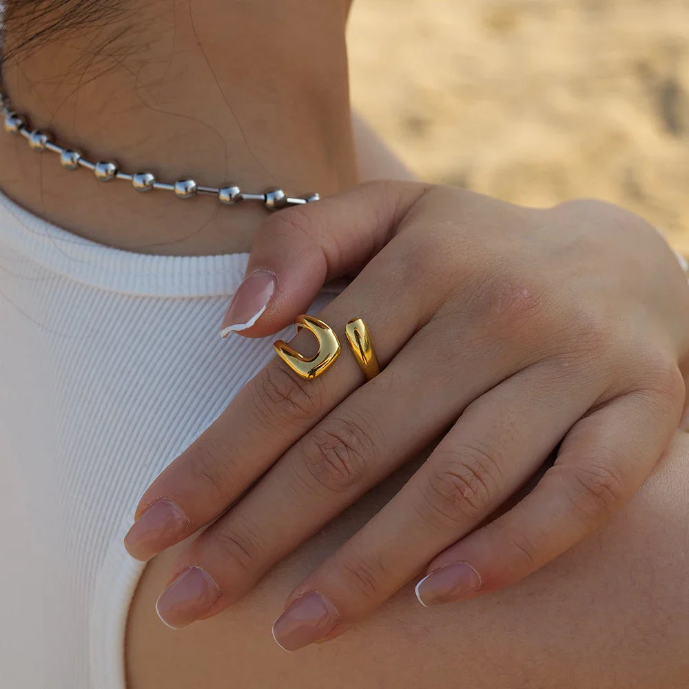 18K Vergulde Ring | Verstelbare Stijlvolle