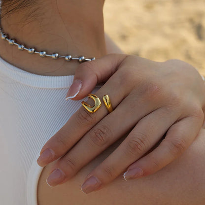 18K Vergulde Ring | Verstelbare Stijlvolle