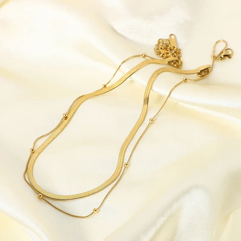 18K Vergulde Ketting | Tweelagige
