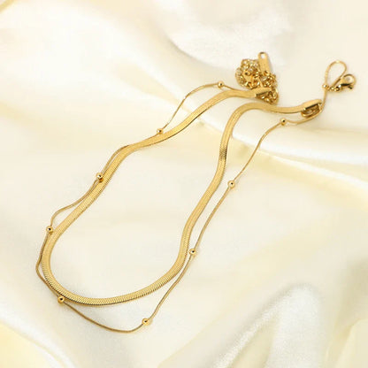 18K Vergulde Ketting | Tweelagige