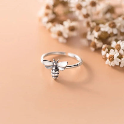 925 Sterling Zilver Verstelbare Ring In Honingbij Vorm