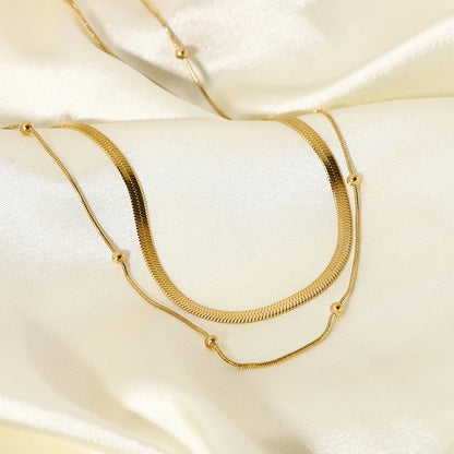 18K Vergulde Ketting | Tweelagige