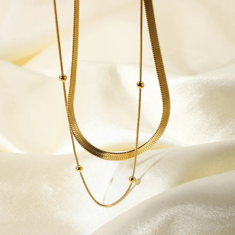 18K Vergulde Ketting | Tweelagige